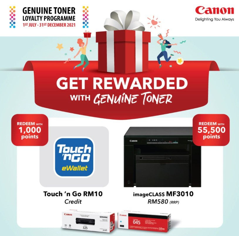 Get Rewarded with Canon Toner CANON BE ORIGINAL Loyalty Program
