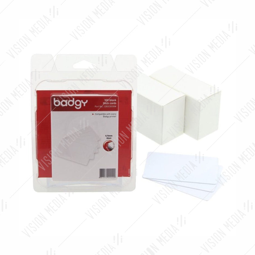 BADGY THICK BLANK PVC CARD 0.76MM (CBGC0030W)