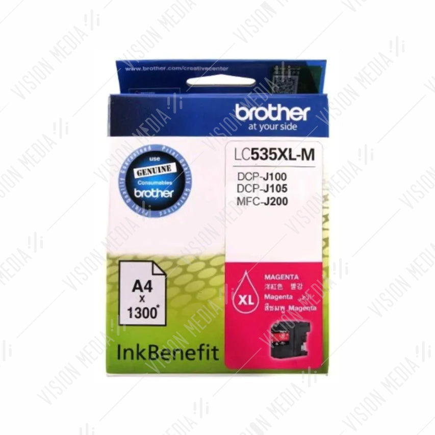 BROTHER MAGENTA INK CARTRIDGE (LC-535XLM)