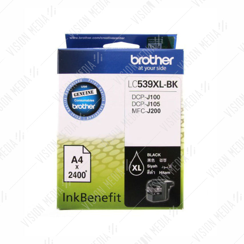 BROTHER BLACK INK CARTRIDGE (LC-539XLBK)