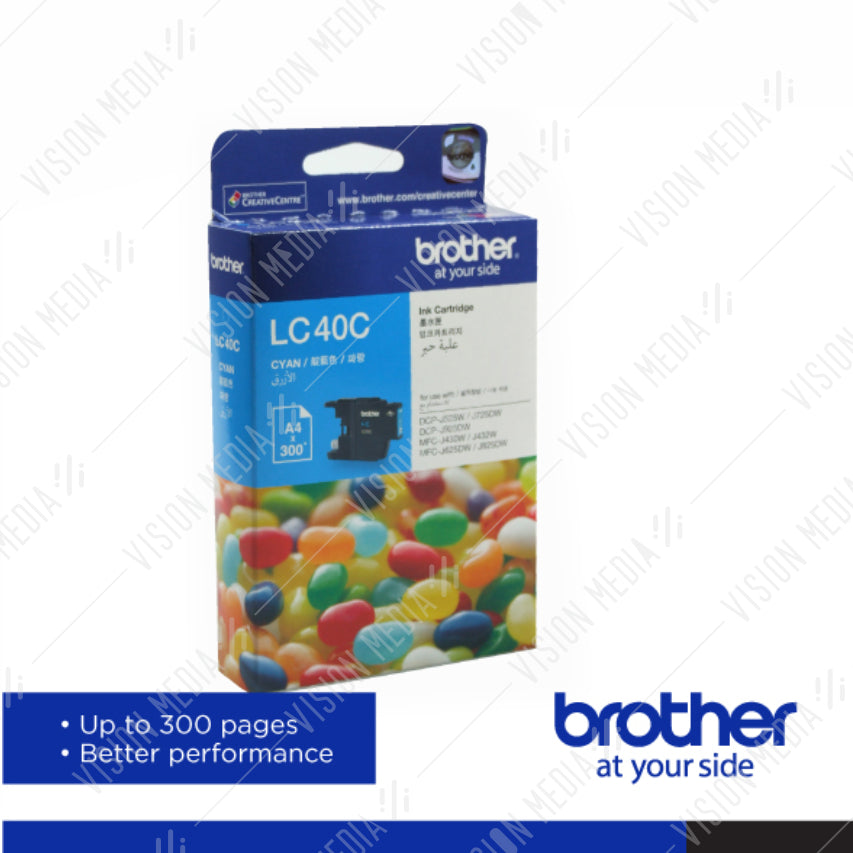 BROTHER CYAN INK CARTRIDGE (LC-40C)