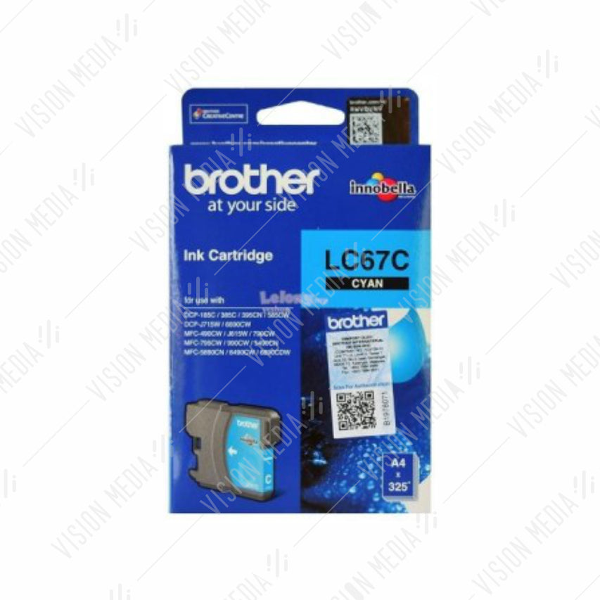 BROTHER CYAN INK CARTRIDGE (LC-67C)