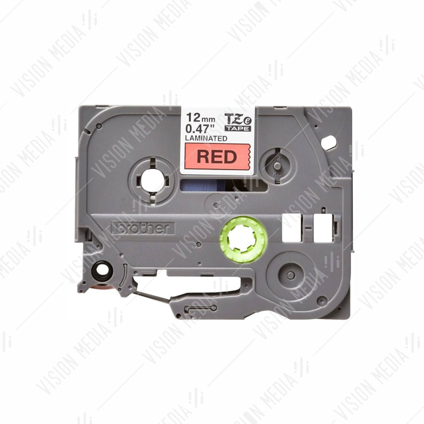 BROTHER BLACK ON RED TZE TAPE 12MM (TZE-431)