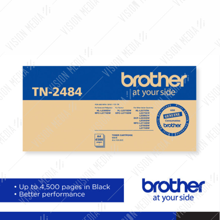 BROTHER HIGH YIELD BLACK TONER CARTRIDGE (TN-2484)