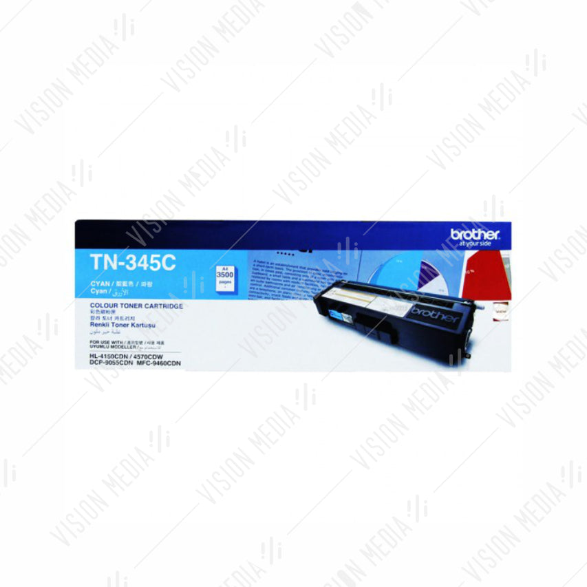 BROTHER HIGH YIELD CYAN TONER CARTRIDGE (TN-345C)