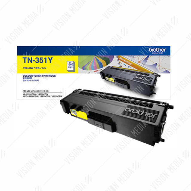 BROTHER YELLOW TONER CARTRIDGE (TN-351Y)