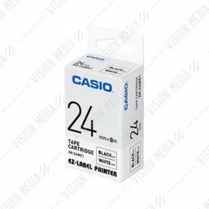 CASIO EZ-LABEL 24MM BLACK ON WHITE (XR-24WE1)