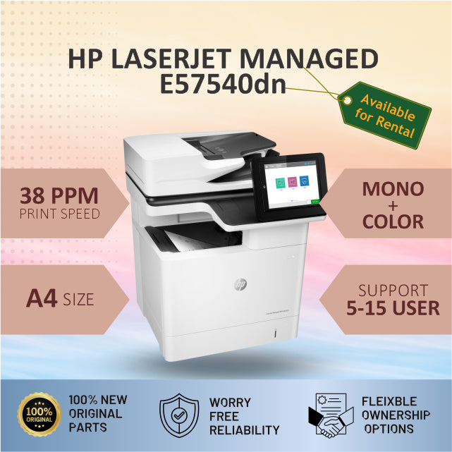 HP Color LaserJet Managed MFP E57540dn (RENTAL)