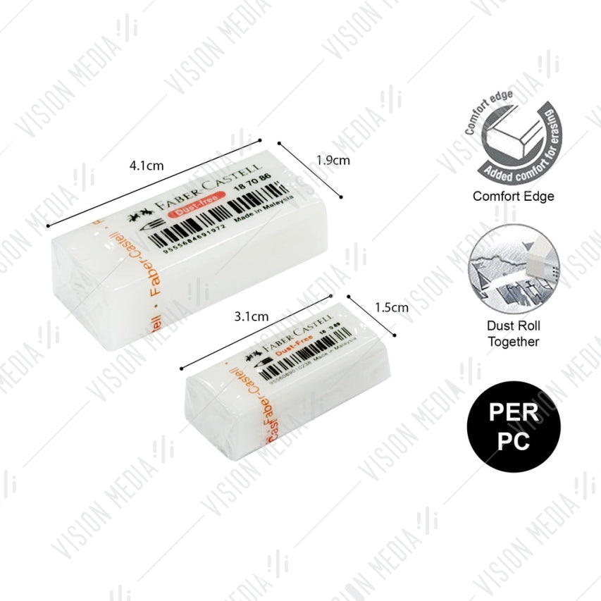 FABER CASTELL DUST FREE ERASER (MEDIUM) (7086-30) (187086)