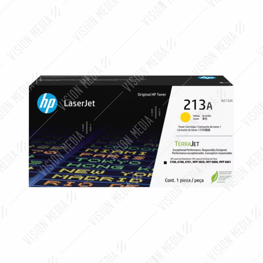 HP 213A YELLOW LASERJET TONER CARTRIDGE (W2132A)