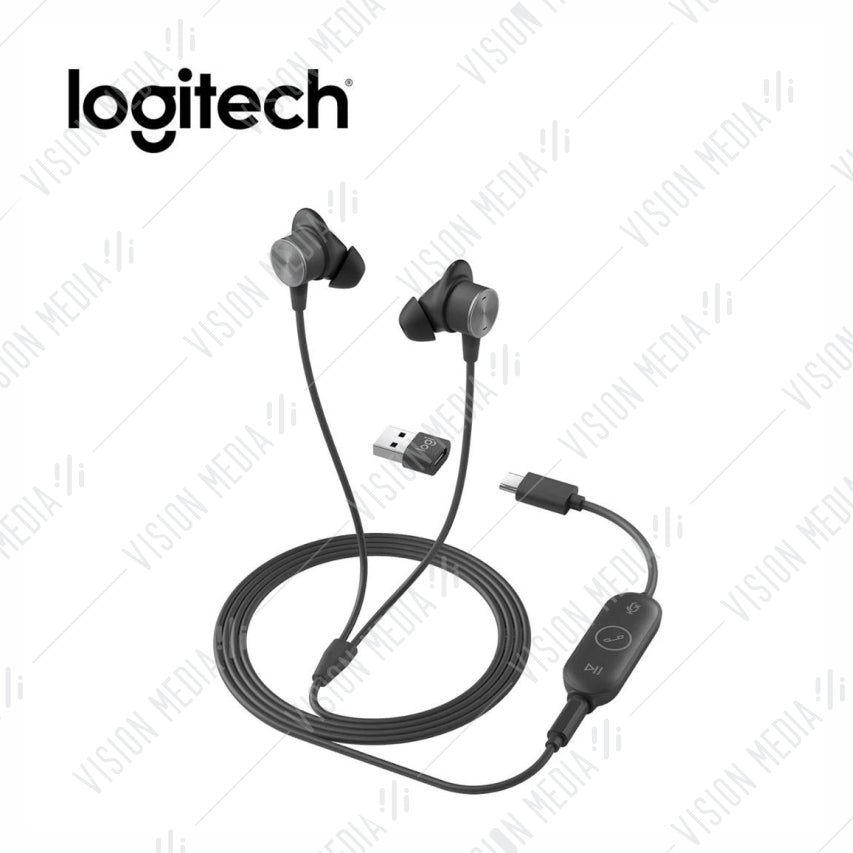 LOGITECH ZONE WIRED EARBUDS UC (981-001095)