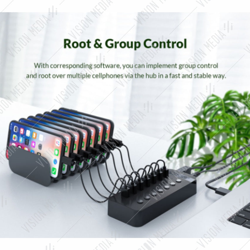 ORICO 7 PORT USB 3.0 HUB WITH POWER SWITCH (CT2U3-7AB)