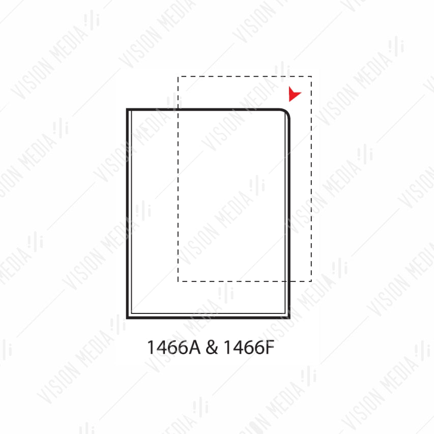 A4 TRANSPARENT L-SHAPE DOCUMENT HOLDER, SIDE OPENING (1466A)