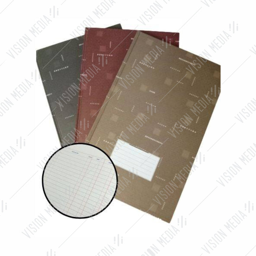 HARD COVER FOOLSCAP 3 COLUMN ACCOUNT BOOK 120 PAGES, 70GSM