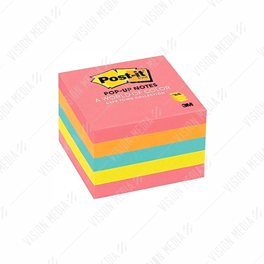 3M POST-IT NOTES 654-5AN, 3"X3" 5 NEON COLOURS (POPTIMISTIC)