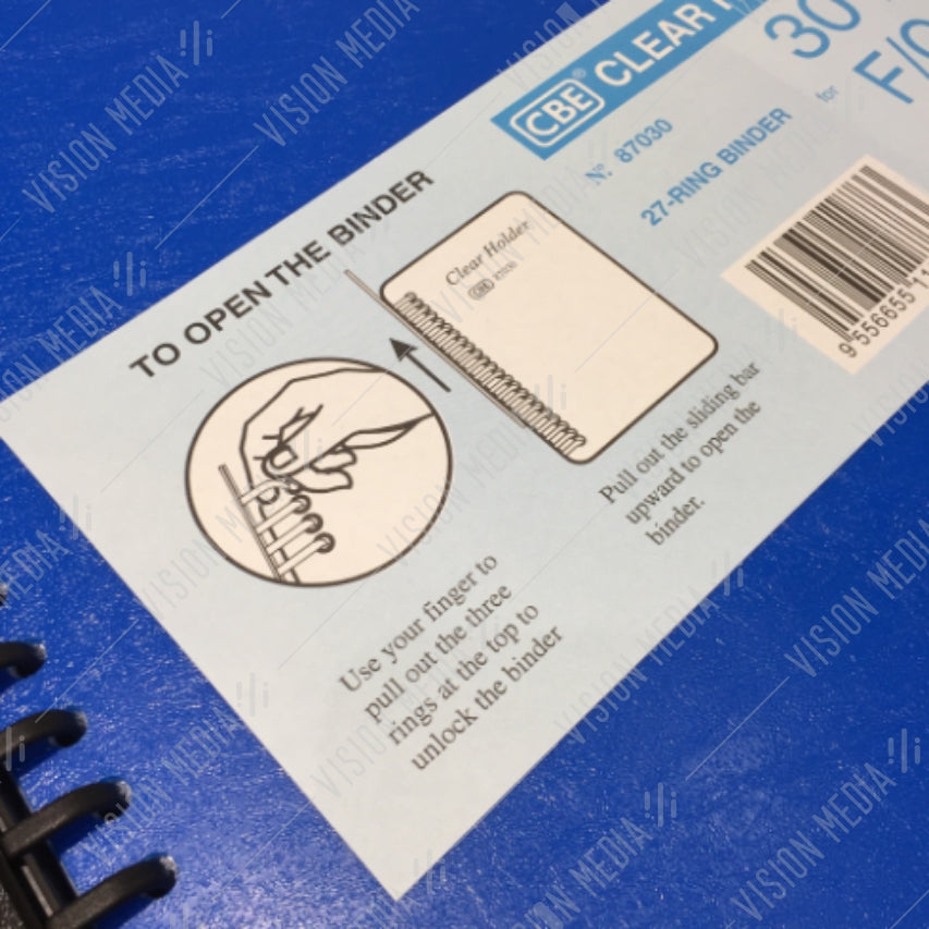 CLEAR HOLDER PP REFILLABLE F4 SIZE (30 POCKET) (87030)