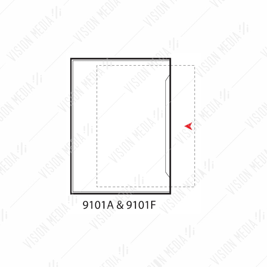 A4 TRANSPARENT C-SHAPED DOCUMENT HOLDER, SIDE OPENING (9101A)