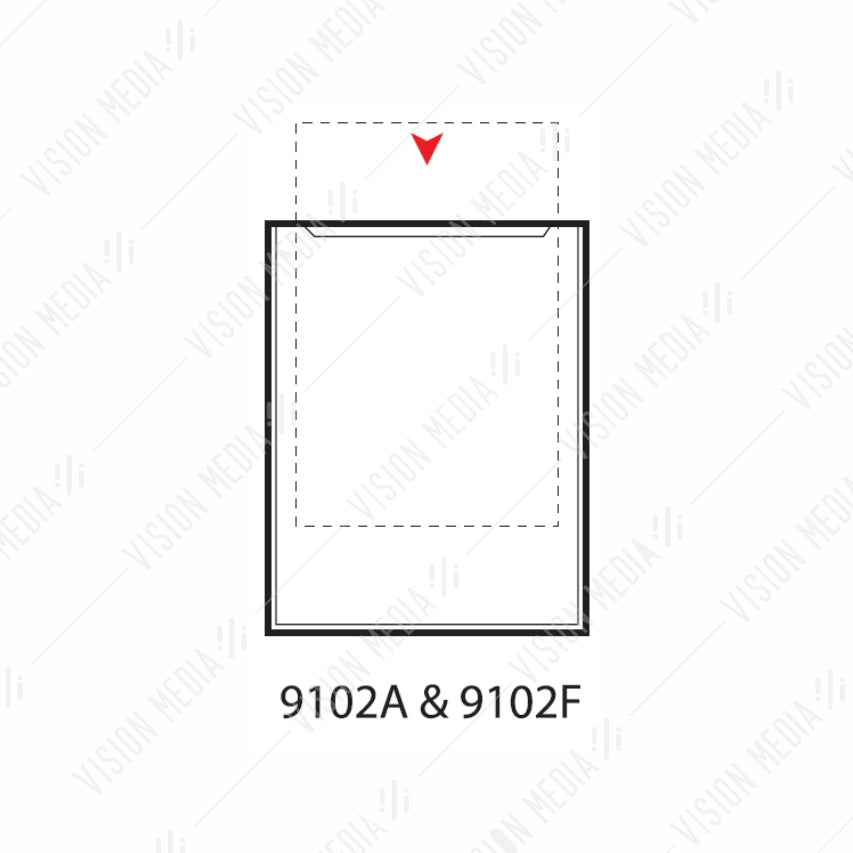 A4 TRANSPARENT U-SHAPED DOCUMENT HOLDER, TOP OPENING (9102A)