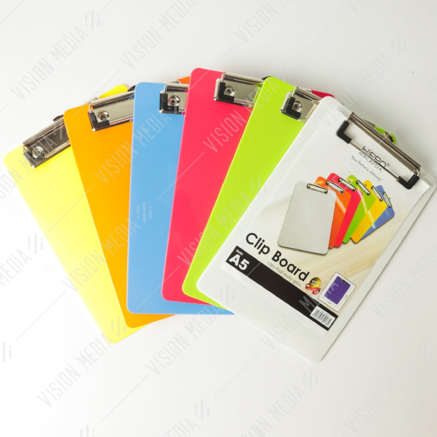 HIPPO COLOUR CLIPBOARD A5 SIZE (CB215)