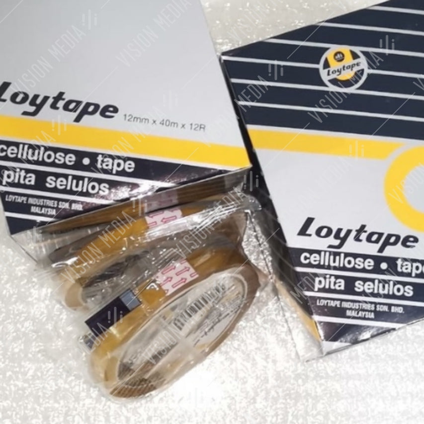 CELLOPHANE TAPE 12MM X 40M (LOYTAPE) (CELLULOSE)