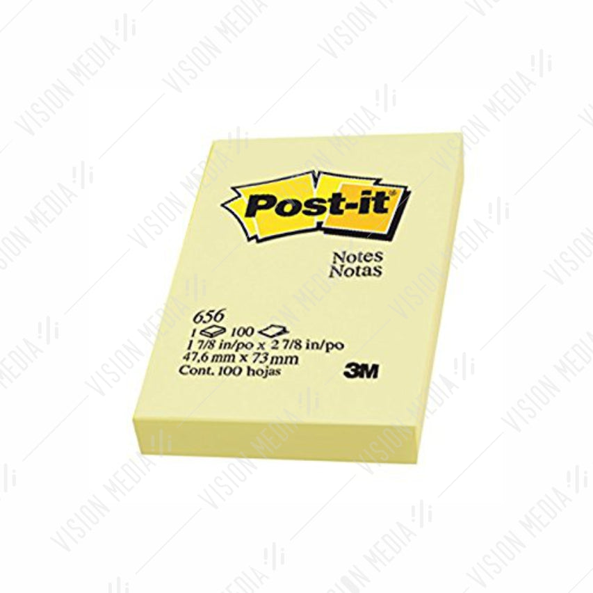 3M POST-IT NOTES 656 (2"X3") 100 SHEETS PER PACK