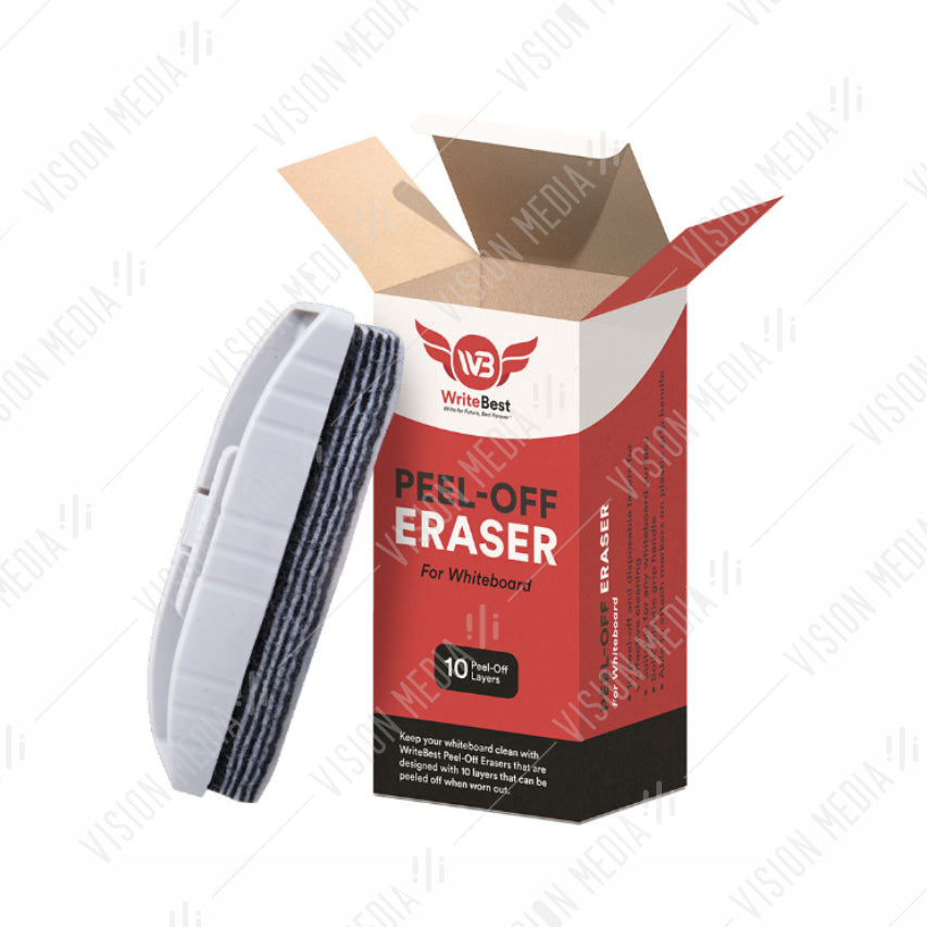 PEEL OFF WHITEBOARD ERASER LARGE (42 X 57 X 150MM) (WB133)