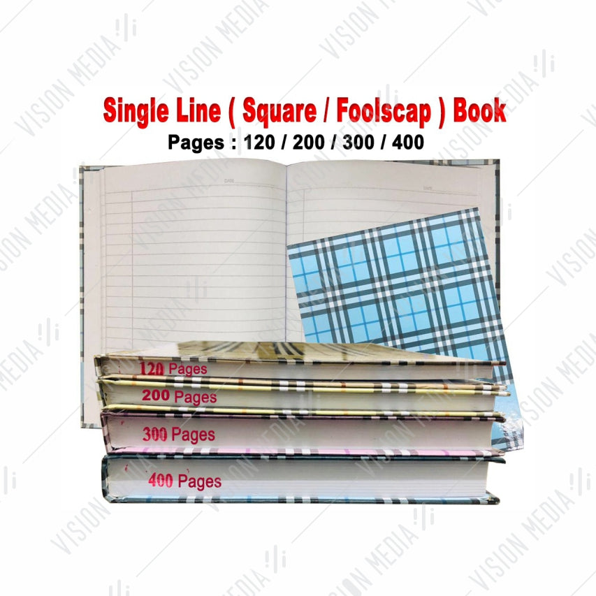 HARD COVER QUARTO/SQUARE BOOK 200 PAGES, 60GSM (EAGLE)