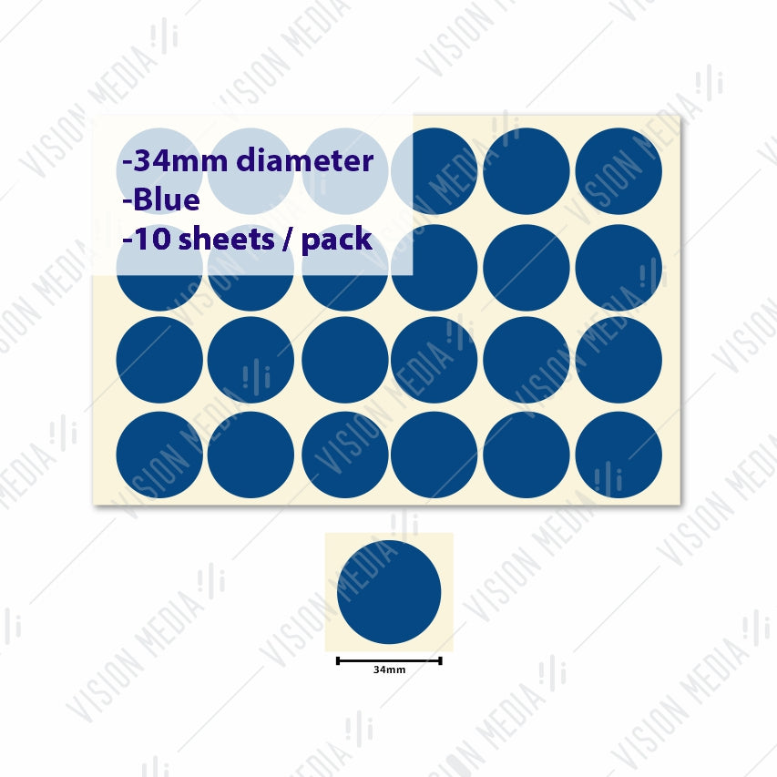 LABEL STICKER ROUND 34MM