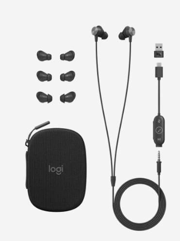 LOGITECH ZONE WIRED EARBUDS UC (981-001095)