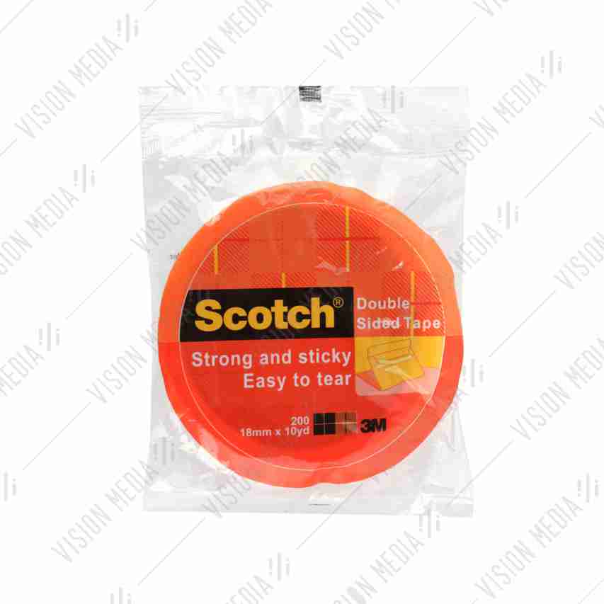 3M SCOTCH 200 DOUBLE-SIDED TAPE (18MM X 10 YARDS)