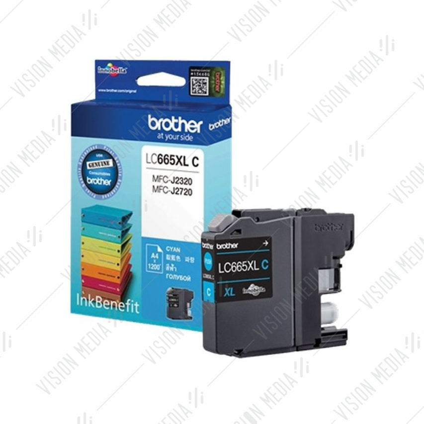BROTHER HIGH YIELD CYAN INK CARTRIDGE (LC-665XLC)