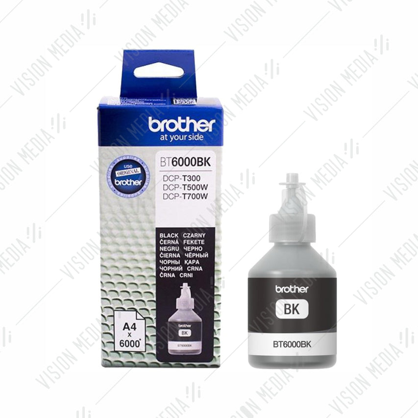 BROTHER BLACK REFILL INK BOTTLE (BT6000BK)