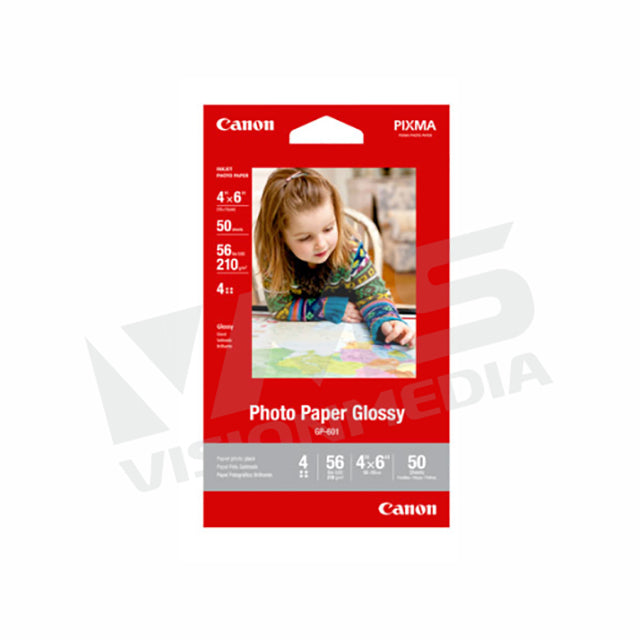 CANON GLOSSY PHOTO PAPER 4" X 6" (10 SHEETS / PACK) (GP501) Vision