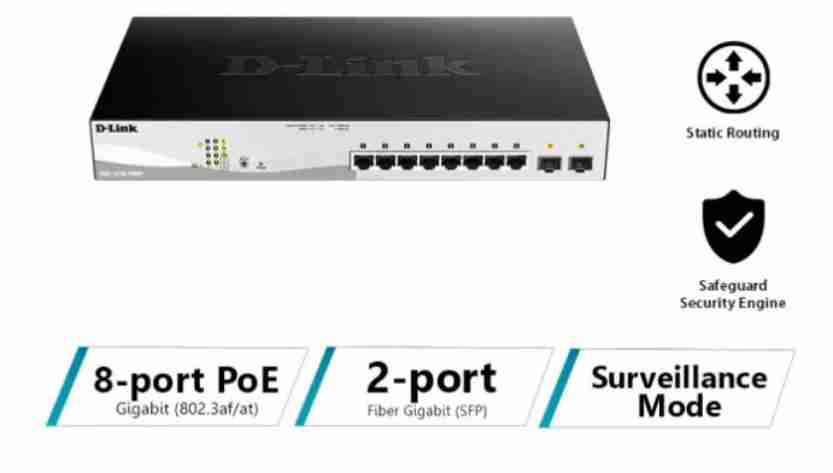 D-LINK 10-PORT SMART MANAGED POE SWITCH (DGS-1210-10MP)