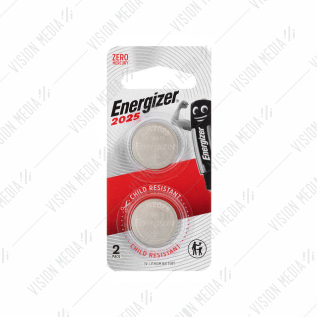 ENERGIZER LITHIUM COIN CR2025 BATT (2PCS/PACK) (CR2025BS2G)