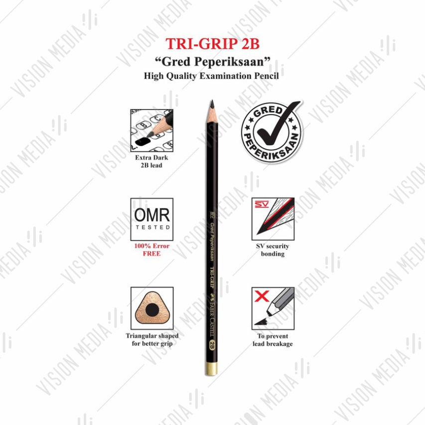 FABER-CASTELL TRI-GRIP 2B GOLD PENCIL (12 PCS PER PACK)