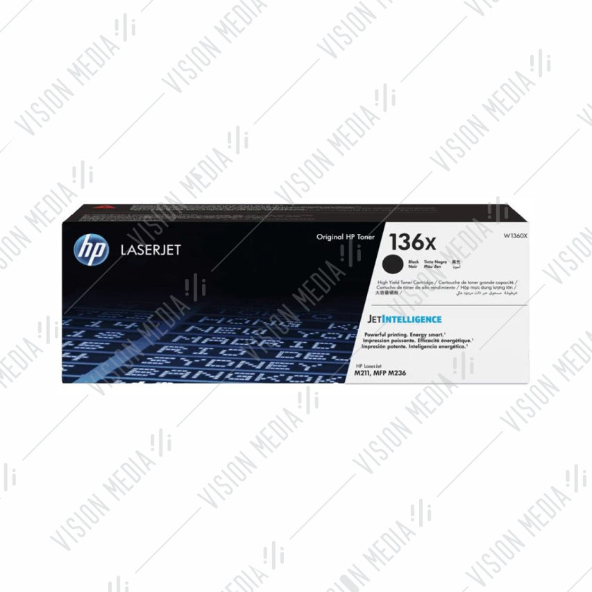 HP 136X BLACK LASERJET TONER CARTRIDGE (W1360X)