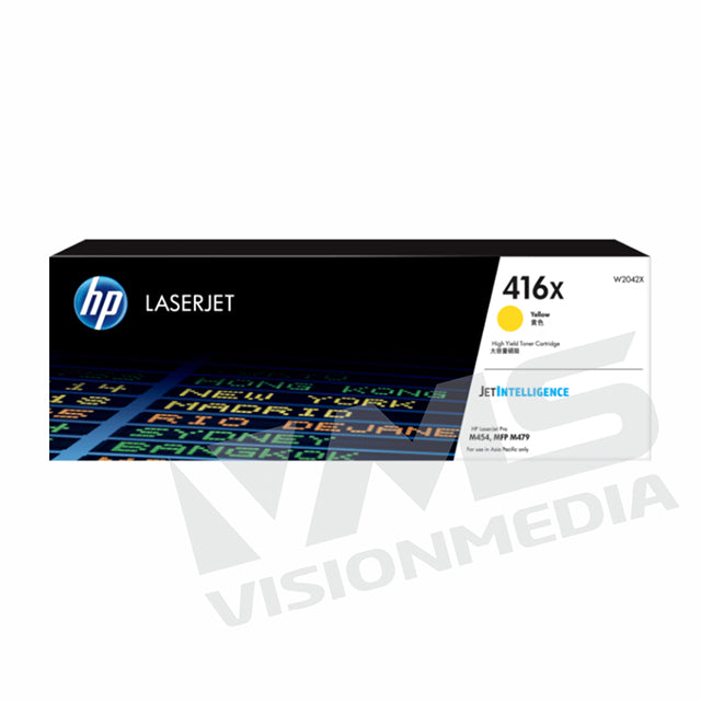 HP 416X HIGH YIELD YELLOW TONER CARTRIDGE (W2042X)