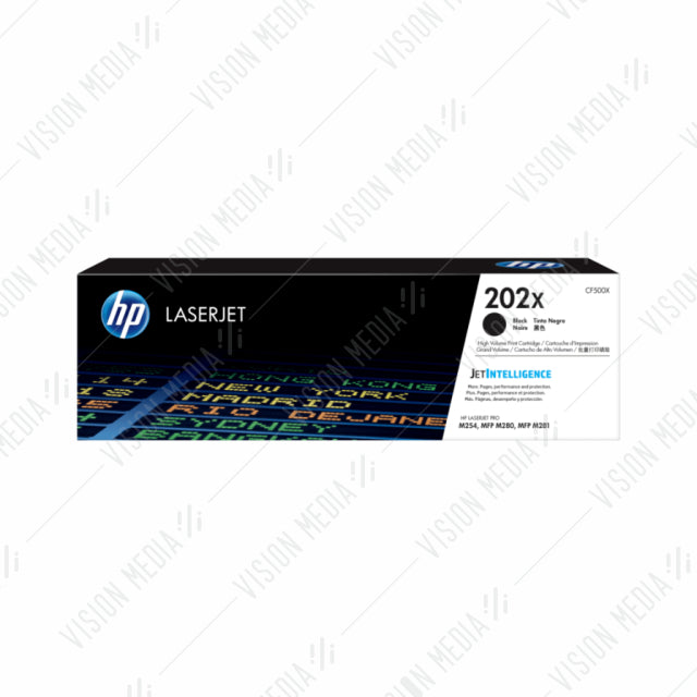 HP 202X HIGH YIELD BLACK TONER CARTRIDGE (CF500X)