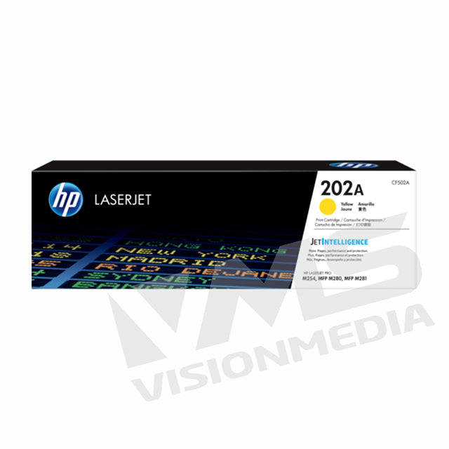 HP 202A YELLOW TONER CARTRIDGE (CF502A)