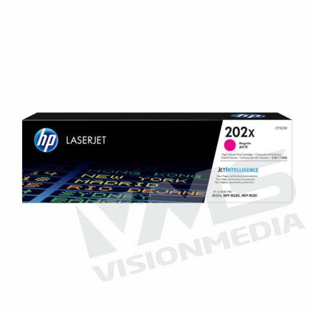 HP 202X HIGH YIELD MAGENTA TONER CARTRIDGE (CF503X)