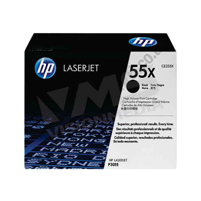 HP 55X HIGH YIELD BLACK TONER CARTRIDGE (CE255X)