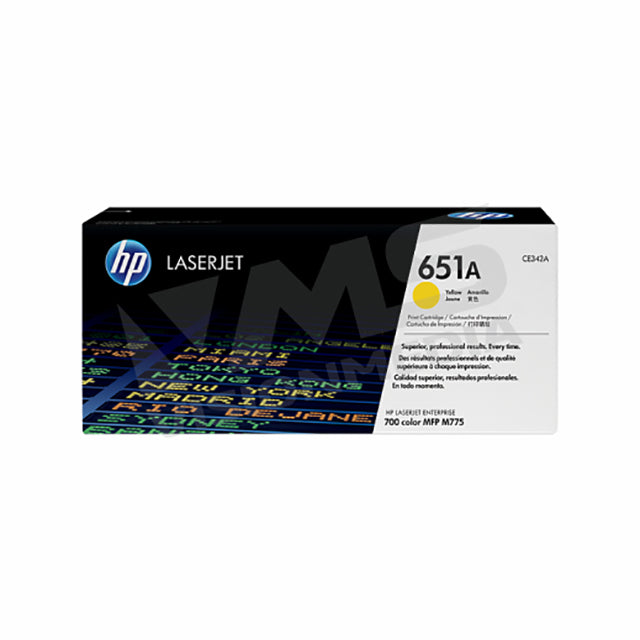 HP 651A YELLOW TONER CARTRIDGE (CE342A)