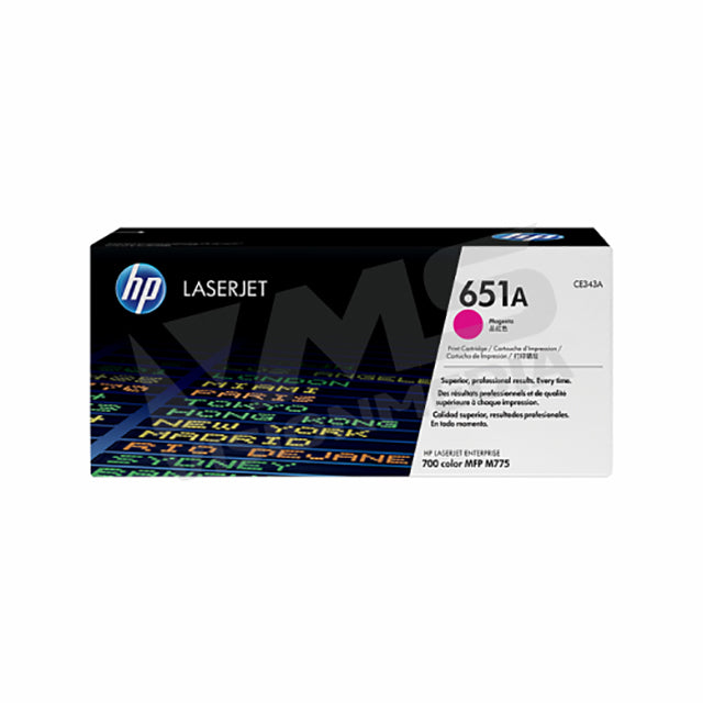 HP 651A MAGENTA TONER CARTRIDGE (CE343A)