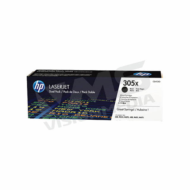 HP 305X HIGH YIELD BLACK TONER CARTRIDGE (CE410X)