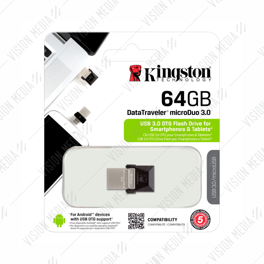 KINGSTON DATA TRAVELER MICRO DUO (3) 16GB (DTDUO3/16GB)