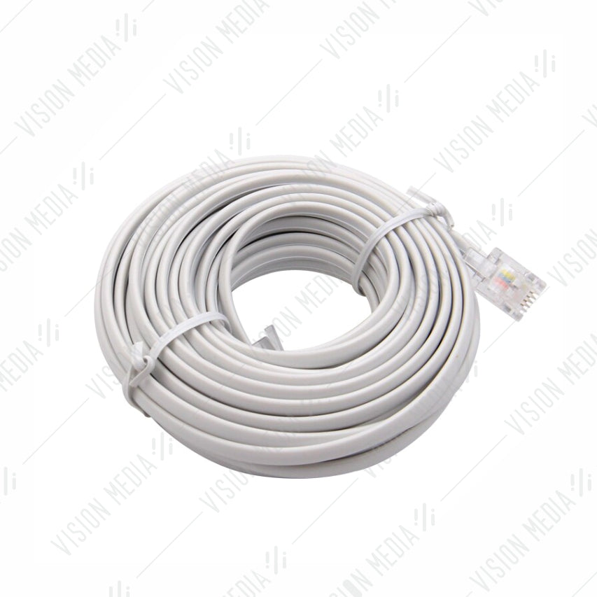 RJ11 6P4C PHONE LINE CABLE 5M Vision Media Supplies
