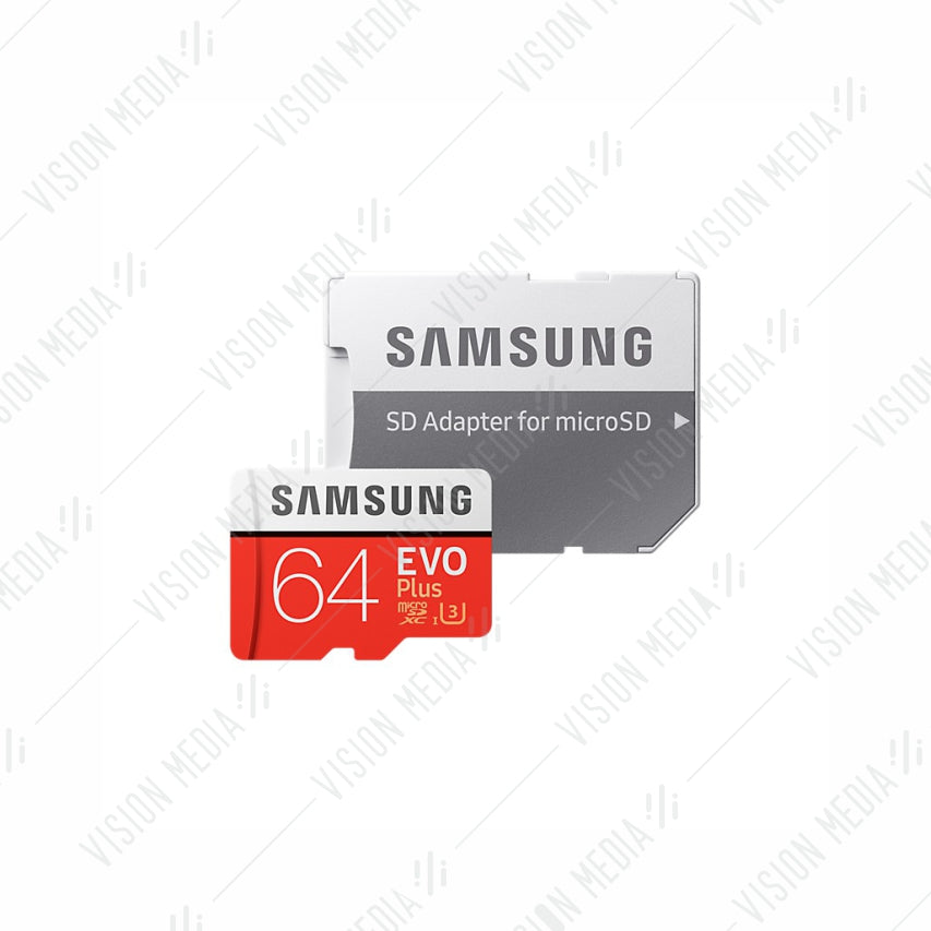 SAMSUNG EVO PLUS 64GB MCRO SDXC WITH ADAPTER (MB-MC64HA/APC)