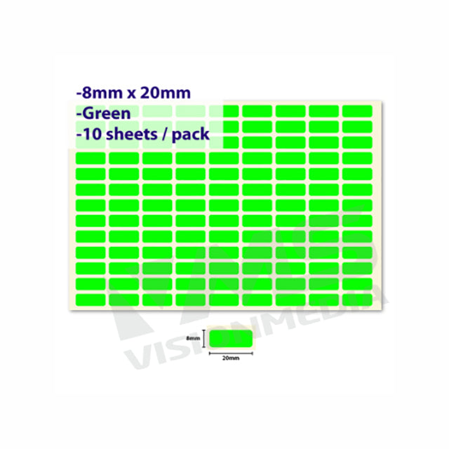 LABEL STICKER 8MM X 20MM