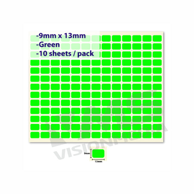 LABEL STICKER 9MM X 13MM